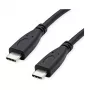 ROLINE RM USB 3.2 Gen 2 -kaapeli, C-C, ST/ST, 4K UHD-1, 10Gbit/s, Emark, 100W, musta, 1 m