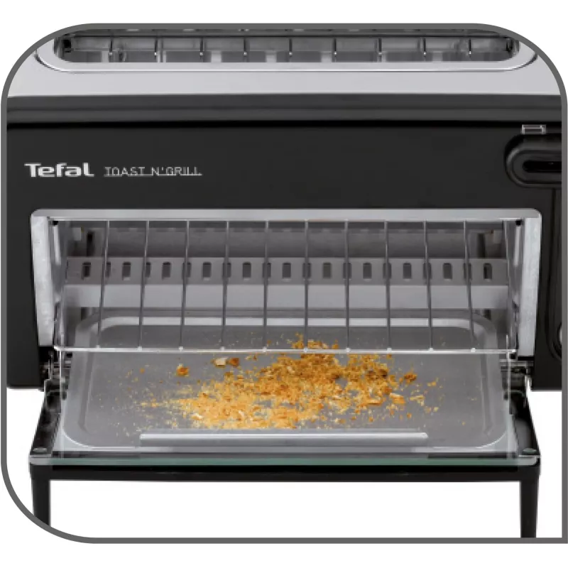 Leivänpaahdin Tefal TL6008 2 viipaletta 1300 W alumiini musta