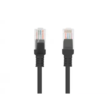 LANBERG verkkokaapeli RJ-45 Cat5e PCU5-10CC-2000-BK, 20 m, U/UTP, CCA-johdin, PVC-vaippa, musta