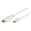 Wentronic Goobay DisplayPort - Mini DisplayPort -adapterikaapeli 1.2, 1 m - Mini DisplayPort -pistoke > DisplayPort-pistoke (52858)