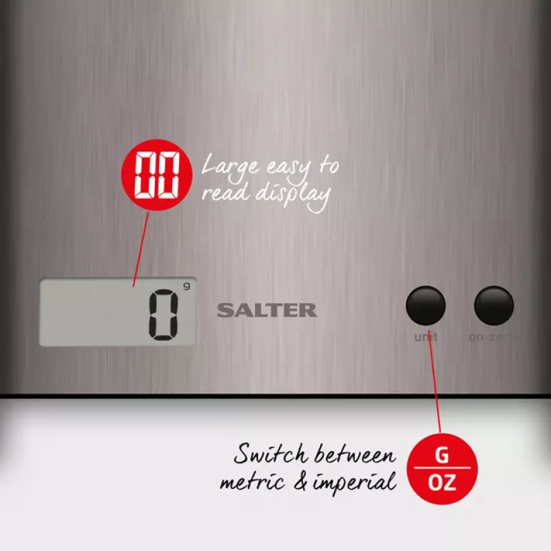 Keittiövaaka Salter 1087 SSDRCEU16 Pro hopea