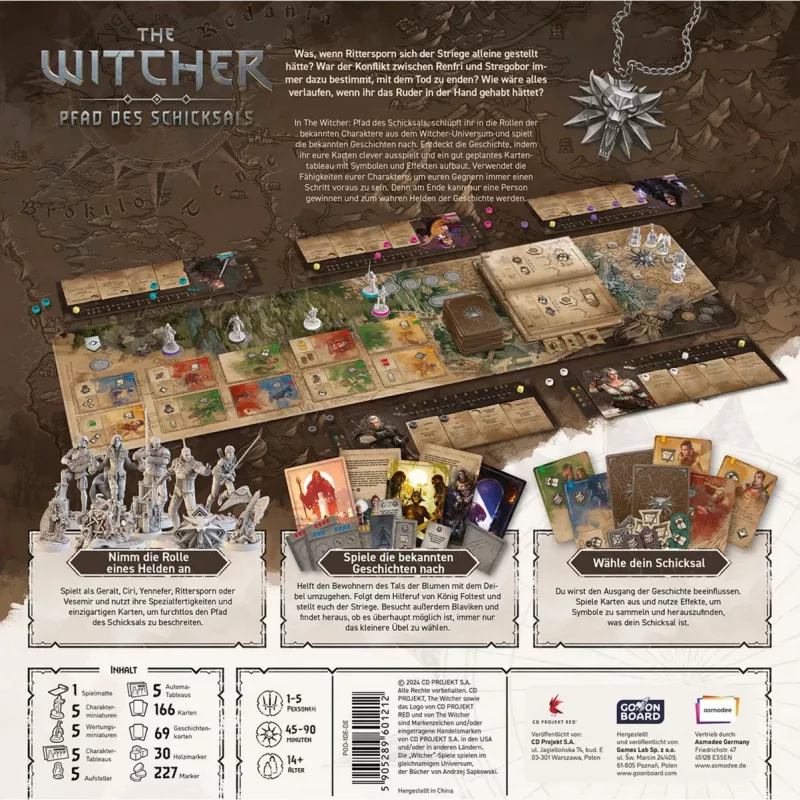 Lautapeli Asmodee The Witcher: Pfad des Schicksals Deluxe Edition – Tabletop-roolipeli/strategiapeli