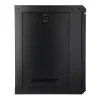 EXTRALINK LITE 9U 530X400 seinäasennettava räkkikaappi musta hyllyllä