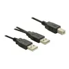 USB-kaapeli DeLOCK USB-B/USB-A kaapeli 1 m musta