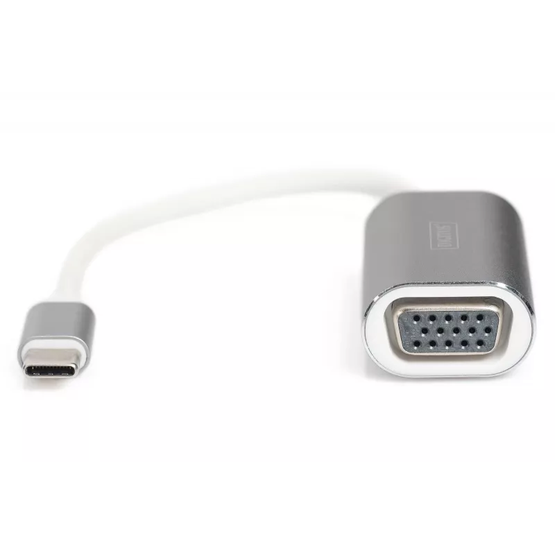 DIGITUS DA-70837 VGA-sovitin 1080p FHD – USB 3.0 Type-C, alumiini