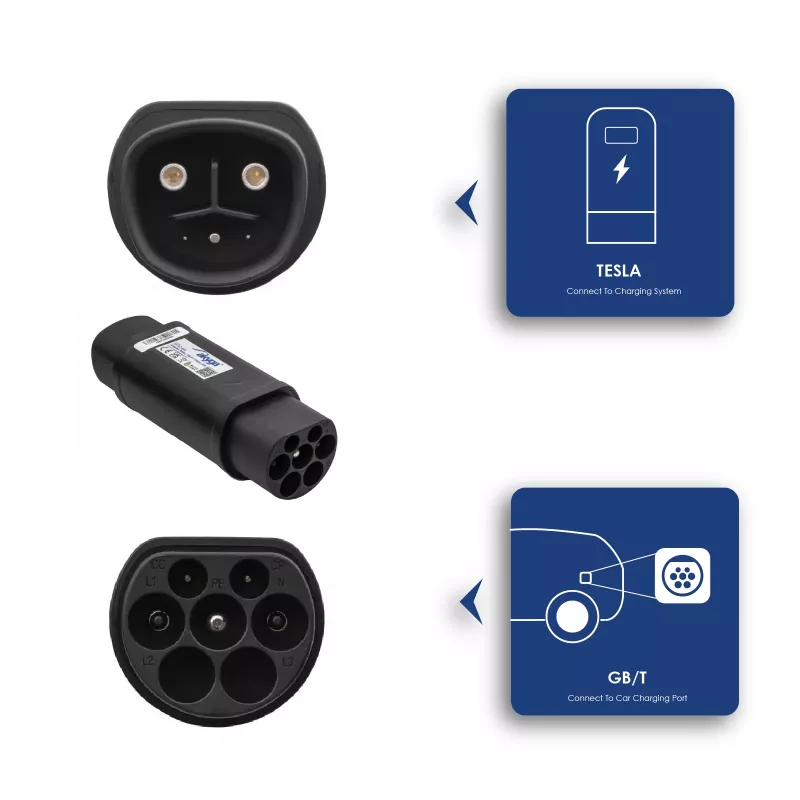 Akyga AK-SC-E22 Sähköauton latausadapteri Tesla -> GB/T 1-vaihe 32A