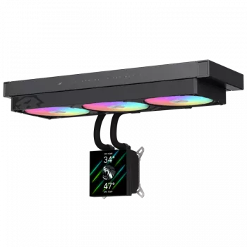 Gamemax CPU-nestekühler | GLACIER 360 LCD BK | Intel, AMD