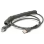 Honeywell USB-kaapeli, spiraalikaapeli, pituus: 2,9 m, väri: musta, Voyager/Fusion/Focus (53-53235-N-3)