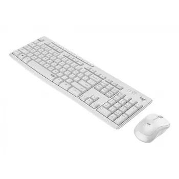 Logitech MK295 Silent - näppäimistö-hiiri-sarja - langaton - 2,4 GHz - italialainen - cremevalkoinen