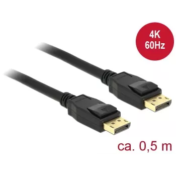 DisplayPort-kaapeli DeLOCK 85506 0,5 m musta