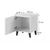 Yöpöytäsarja cama meble PAFOS, 2 kpl, 45×40×51 cm, mattamusta, MDF/lastulevy