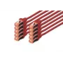 DIGITUS CAT 6 S/FTP -kytkentäkaapelisarja DK-1644-010-R-10, 1 m, punainen, 10 kpl