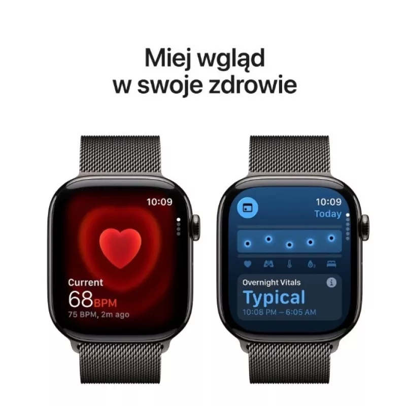 Apple Watch Series 11 GPS + Cellular 46mm Slate Titanium Case Slate Milanese Loop M/L