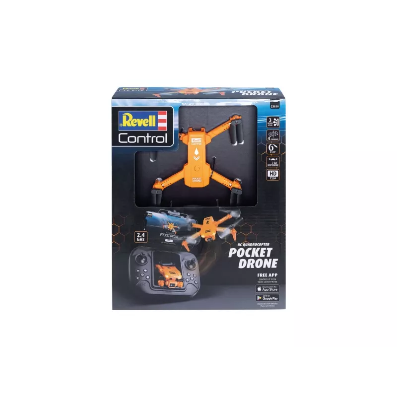 RC-nelikopteri REVELL Pocket Drone 23810 — 2,4 GHz, 4-kanavainen kauko-ohjaus