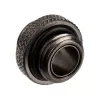 Adapteri Alphacool G1/4 AG–G1/4 AG, metallinen kulmaliitos, musta