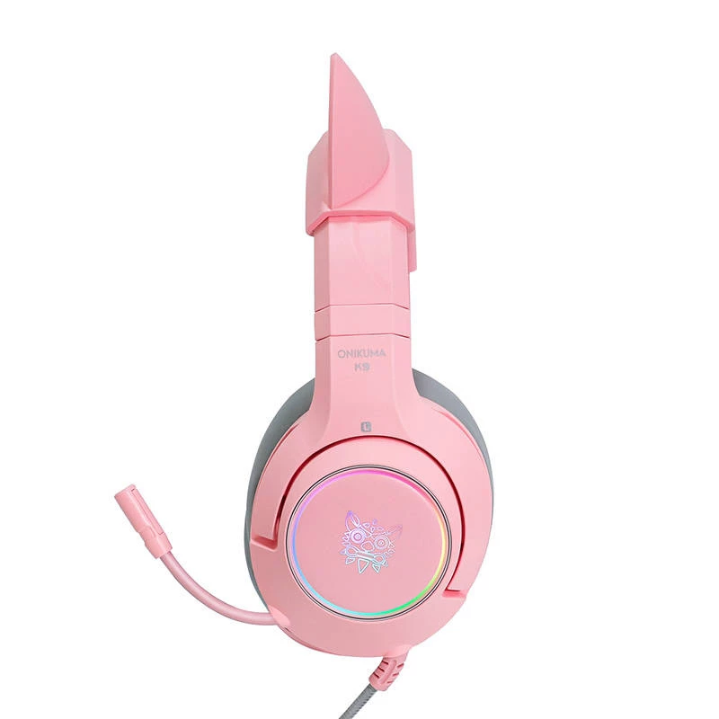 Kuulokkeet Onikuma K9 Pink RGB -pelihuulokkeet