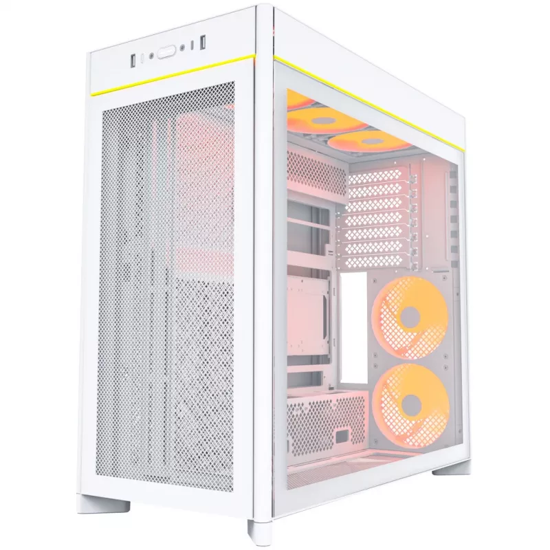 PC-kotelo Montech HS01 PRO Midi Tower valkoinen