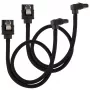 Corsair CC-8900278 Premium SATA-kaapeli punotulla suojalla, kulmallinen, 30 cm, musta, 2 kpl:n pakkaus