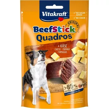 Koiranherkku Vitakraft Beef Stick Quadros 70 g — hypoallergeeninen kiinteä sianlihaherkku, gluteeniton, sokeriton
