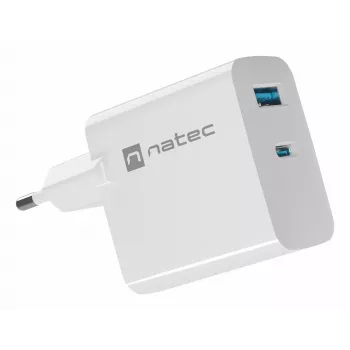 NATEC NUC-2144 matkapuhelinlaturi yleislaturi valkoinen AC-pikalataus sisäkäyttöön