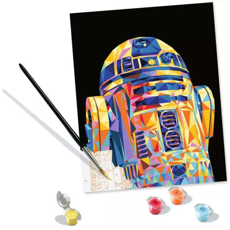 Maalaussarja Ravensburger CreArt Star Wars R2‑D2 – maalaa numeroilla -sarja