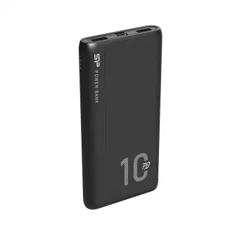 Varavirtalähde Silicon Power QP15 10000 mAh, LiPo, 2x USB-A + 2x USB-C, Micro-USB-tulo, musta