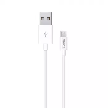 USB-kaapeli SAVIO CL-124 USB 2.0, USB A - Micro-USB B, 2 m, valkoinen