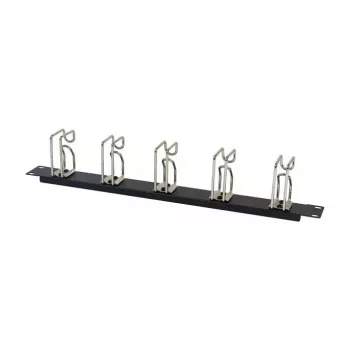 Rack-kaapelinhallintapaneeli 1U metalli 5 suurta kiinnikettä, ALLNET ALL-S0002251, musta