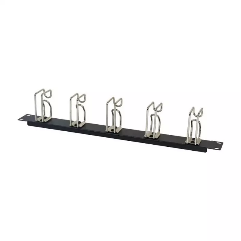Rack-kaapelinhallintapaneeli 1U metalli 5 suurta kiinnikettä, ALLNET ALL-S0002251, musta