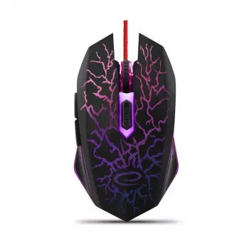 Esperanza MX211 LIGHTNING - hiiri - USB - hiiri - optinen - 6 painiketta - musta