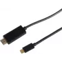Videokaapeliadapteri S/CONN 10-57025 1 m HDMI Type-A USB Type-C musta