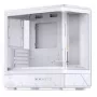 Jonsbo D200 valkoinen mATX Mid-Tower-kotelo karkaistulla lasilla ja Mini Temp -näytöllä