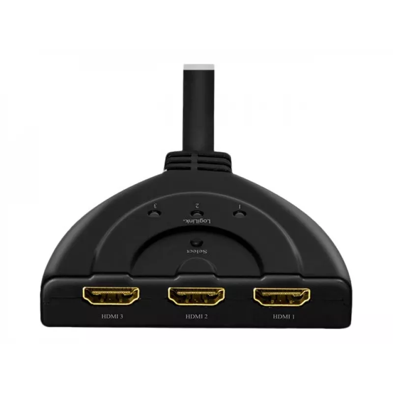 LogiLink - video-/äänijakaja/-kytkin - 3 x HDMI - pöytämalli