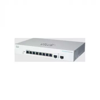 Managed L2 Gigabit Ethernet -kytkin Cisco CBS220-8T-E-2G — 8x RJ-45 10/100/1000, 2x SFP, 1U, 20 Gbit/s, 8192 MAC