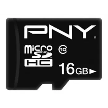 MicroSDHC PNY 16GB Class 10 musta P-SDU16G10PPL-GE