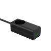 Akyga AK-CH-21 GaN-USB-laturi 65 W, 2 x USB-C + USB-A, pistorasialla, 1,5 m, musta