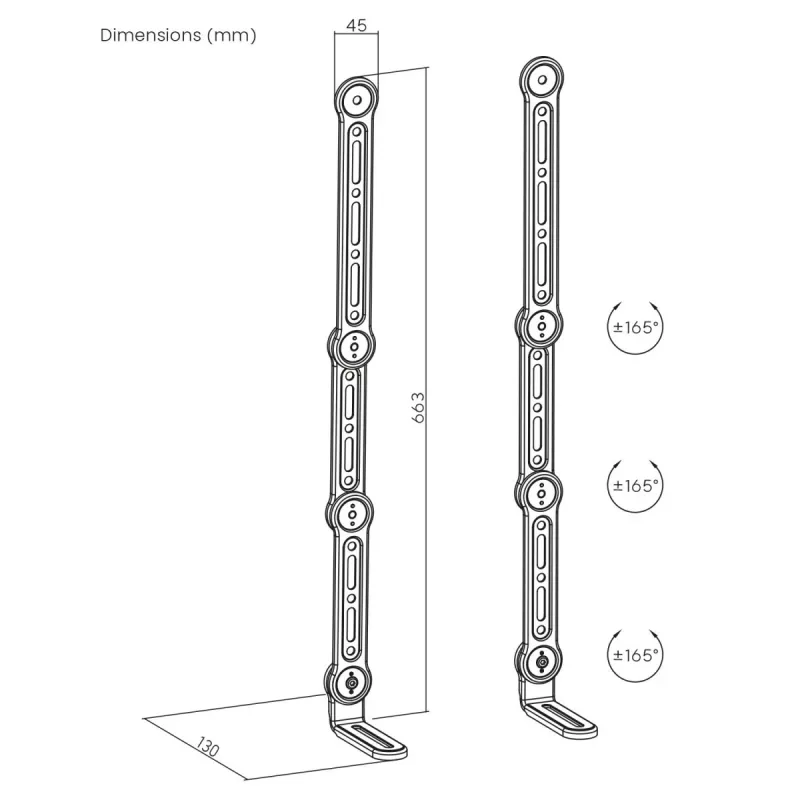 Maclean yleinen VESA-teline soundbarille, max. 15 kg, MC-335