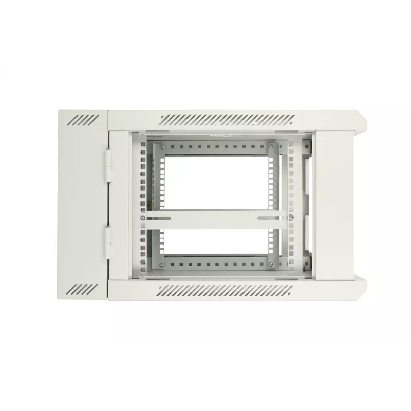 Extralink seinäräkkikaappi 6U 600x600 AZH harmaa seinäasennus, kääntyvä malli