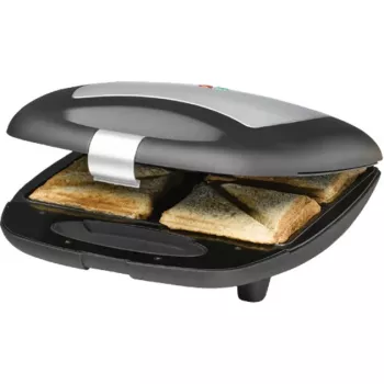 Voileipägrilli Rommelsbacher ST 1410 — 4 voileipää, 1400 W, tarttumaton pinnoite, musta/hopea
