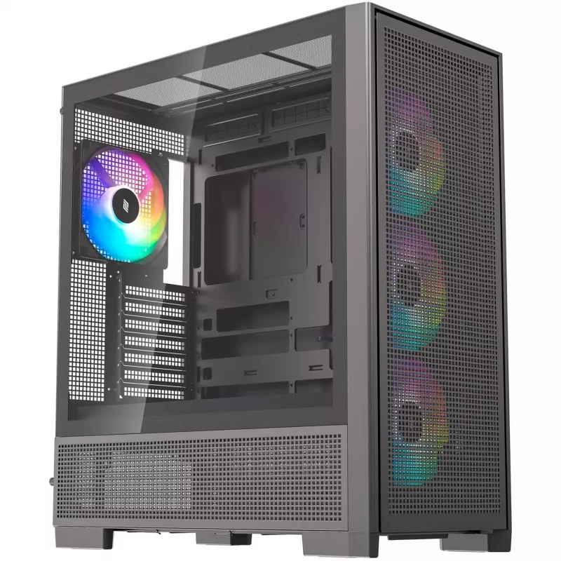 PC-kotelo Silentware Air 2000 A-RGB musta — Mid-Tower, karkaistusta lasista valmistettu sivupaneeli