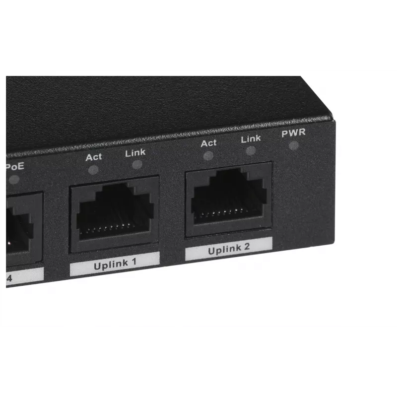 Dahua Technology PFS3006-4ET-60 hallitsematon L2 Fast Ethernet (10/100) Power over Ethernet (PoE) musta