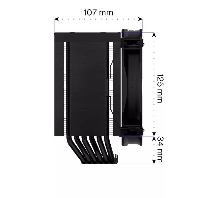 Endorfa Fortis 5 musta CPU-jäähdytin