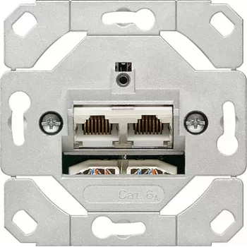 Verkkorasia Gira 245200 – 2×RJ-45 Cat6a, metallinen