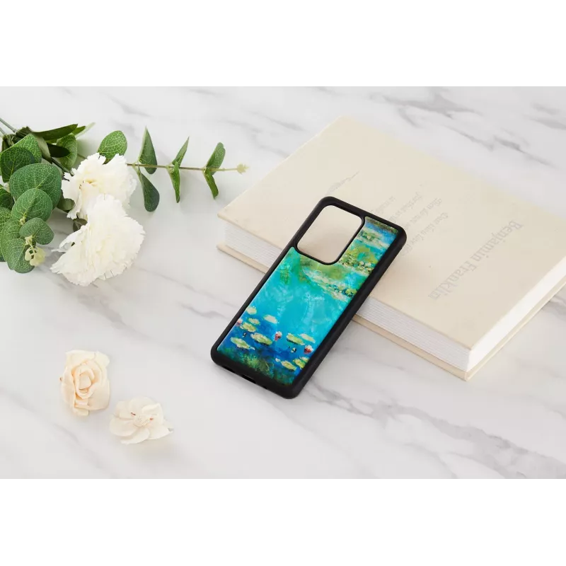 iKins suojakotelo Samsung Galaxy S20 Ultralle – musta vesililjamuotoilu