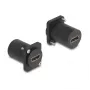 DeLOCK D-tyypin moduuli HDMI 8K 60Hz liitäntä liitäntään ruuveilla musta