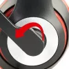 Langallinen pelikuulokemikrofoni GEMBIRD MHS-03-BKRD — binaural, korvan peittävä, 3,5 mm, 1,8 m kaapeli, punainen/musta