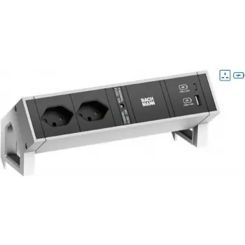 Bachmann DESK2 2xUK 1xUSB A&C 22W 0,2 m (902.913)