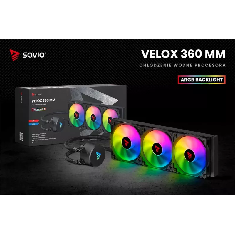 SAVIO VELOX 360 mm CPU-nestekühler ARGB