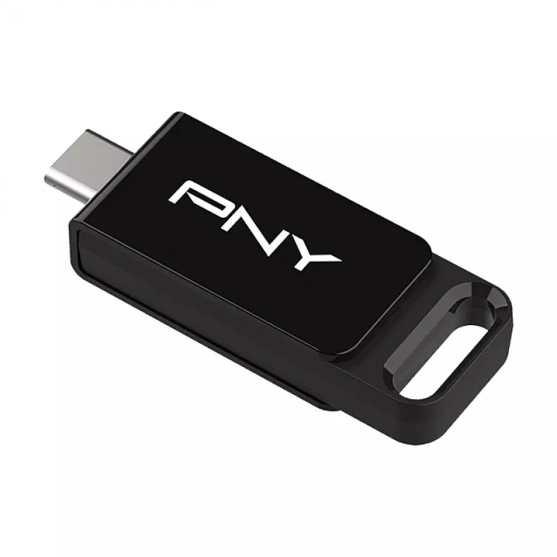 PNY Elite, 128 GB, USB Type-C, 3.2 Gen 1 (3.1 Gen 1), 120 MB/s, dia, musta