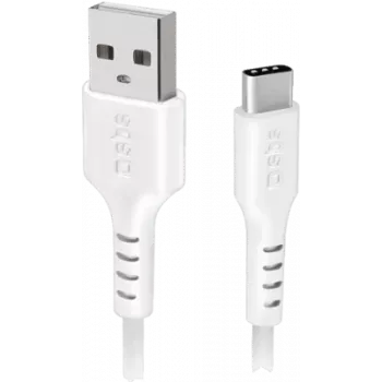 SBS USB-datakaapeli matkapuhelimille 2.0/Type-C 1,5 m valkoinen - kaapeli - digitaali/data